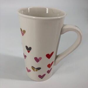 Starbucks 2019 Tall Coffee Mug White With Pink Hearts Graphic 16 Fl Oz Valentine